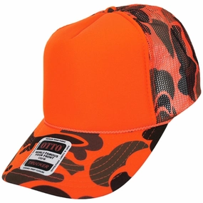 Camo Foam and Mesh Trucker Snapback Baseball Cap
