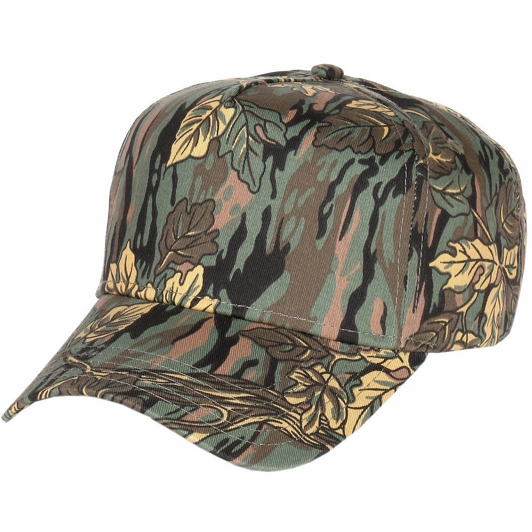 Camouflage Cotton Twill Low Crown Golf Style Snapback Cap