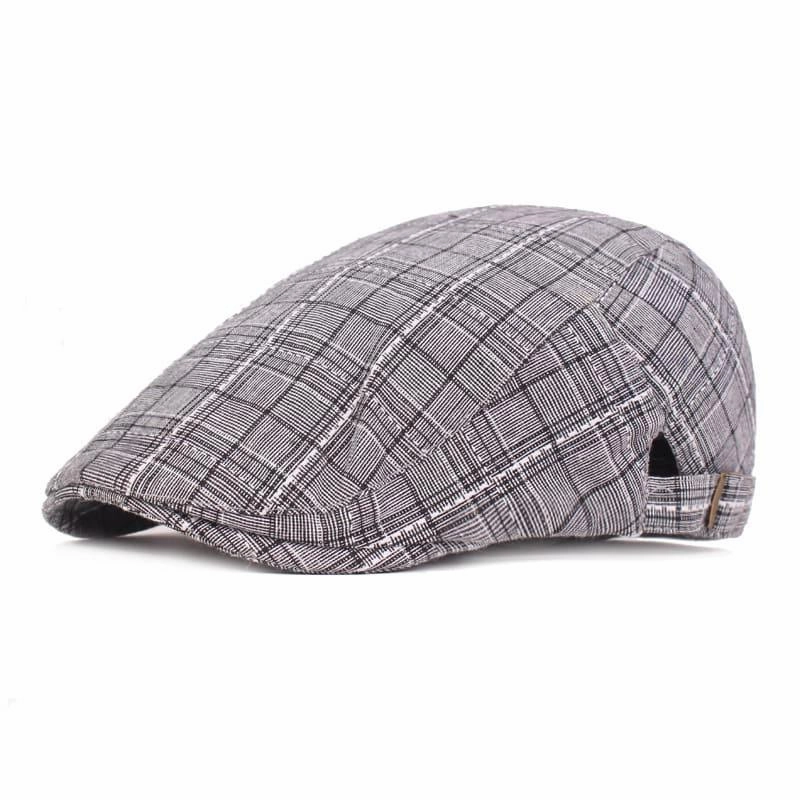 Campbell Plaid Cotton Flat Cap