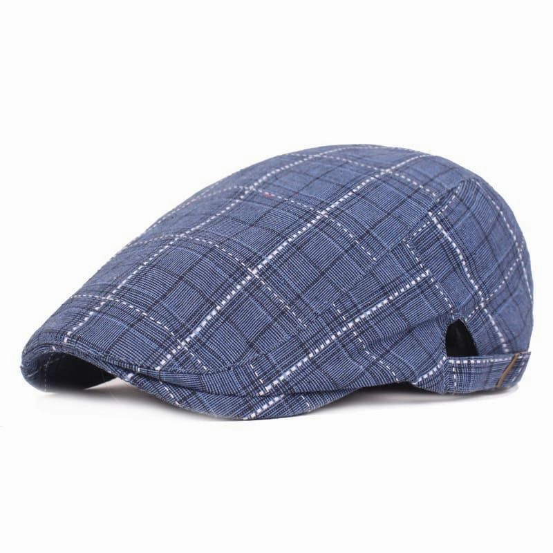 Campbell Plaid Cotton Flat Cap