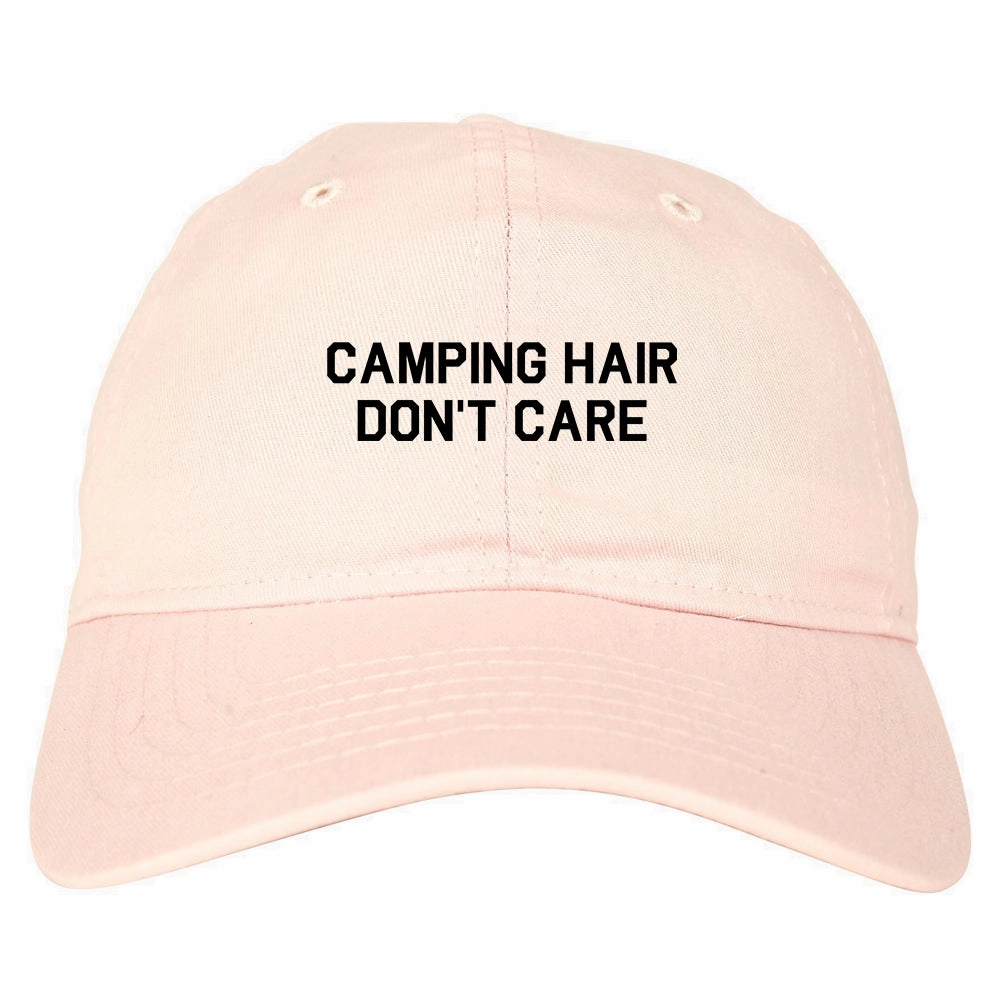 Camping Hair Dont Care Mens Dad Hat Baseball Cap