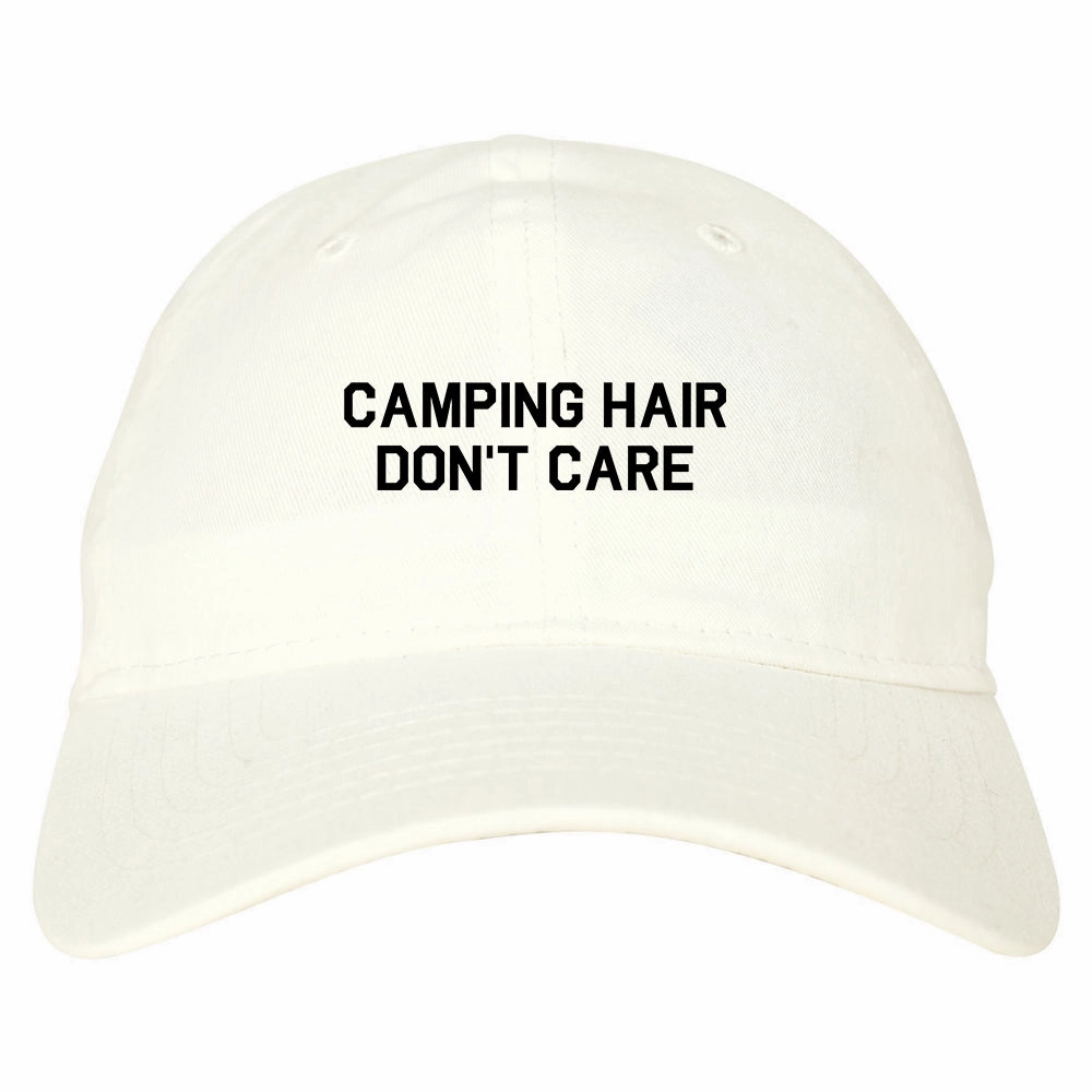 Camping Hair Dont Care Mens Dad Hat Baseball Cap