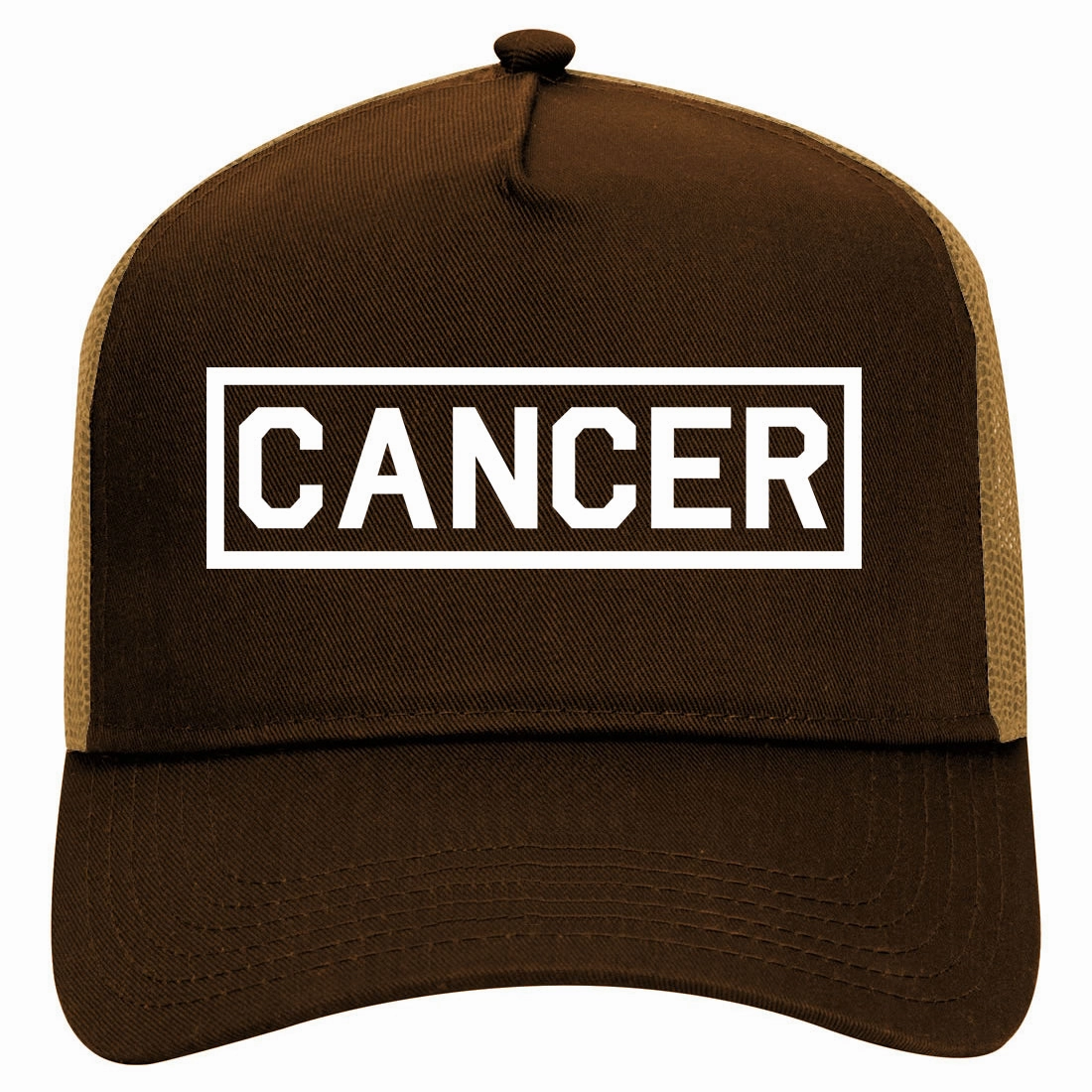 Cancer Horoscope Sign Retro Adult 5 Panel Mesh Trucker Hat