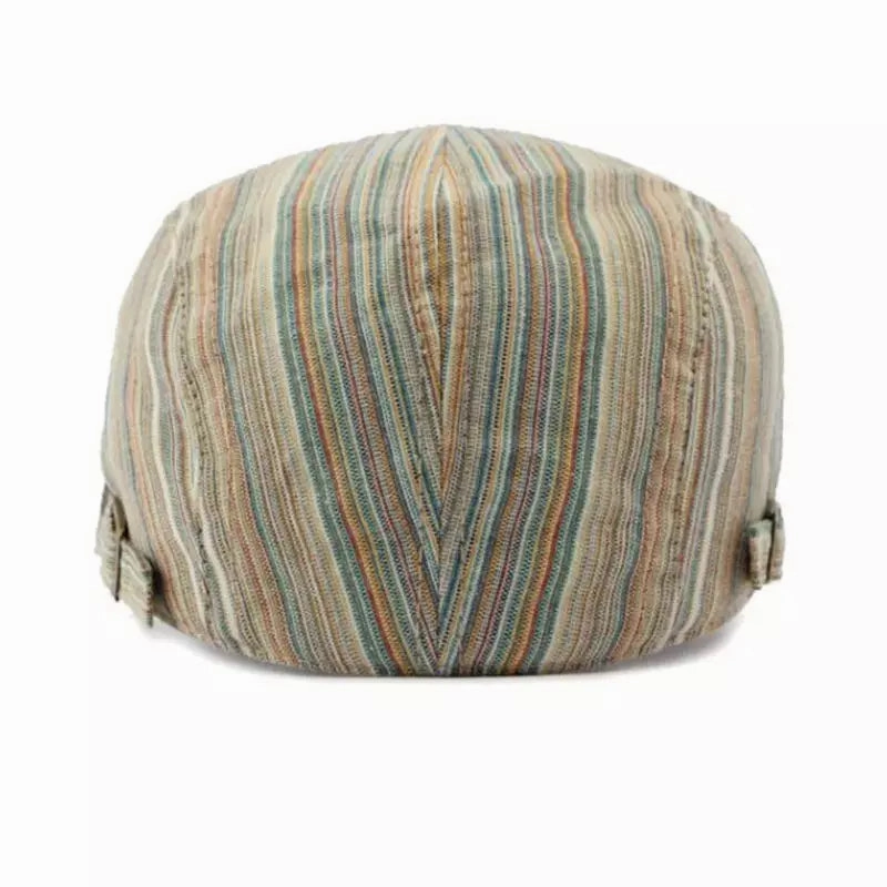 Canterbury Vintage Striped Flat Cap