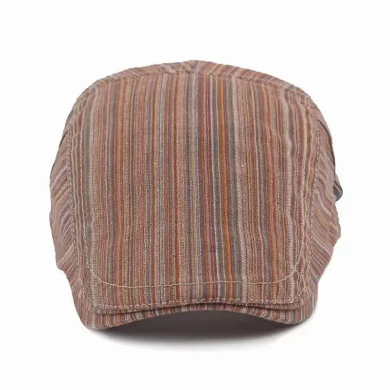 Canterbury Vintage Striped Flat Cap