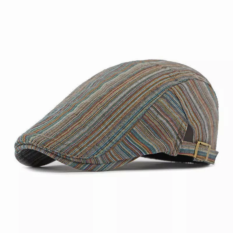 Canterbury Vintage Striped Flat Cap