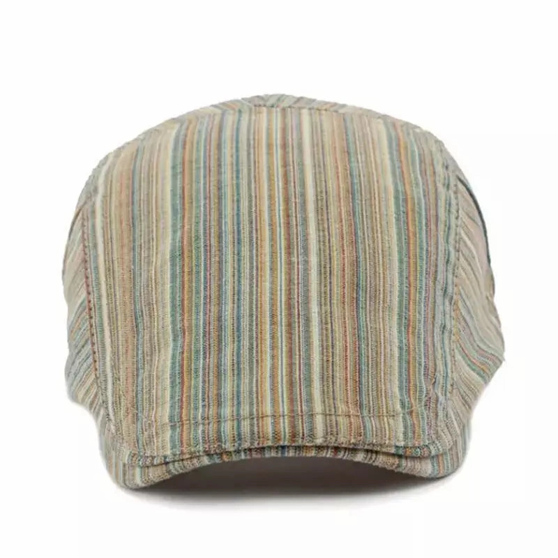 Canterbury Vintage Striped Flat Cap