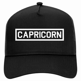 Capricorn Horoscope Astrology Sign Retro Adult 5 Panel Mesh Trucker Hat