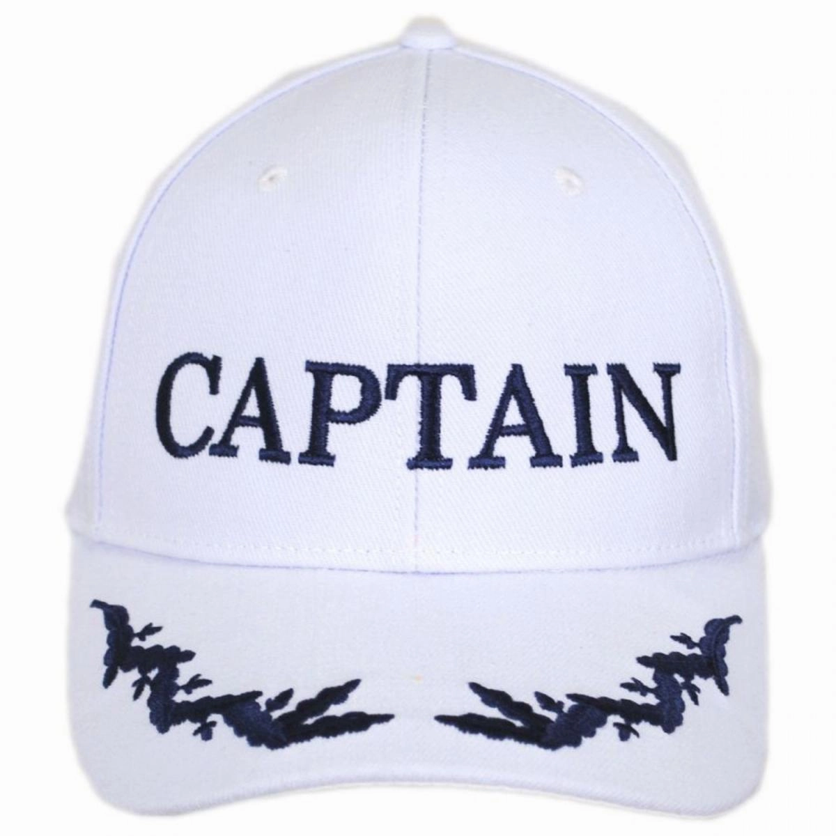 Captain Snapback Baseball Cap - White