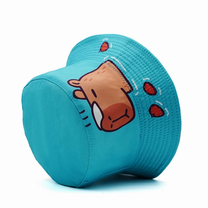 Capybara Blue Reversible Bucket Hat