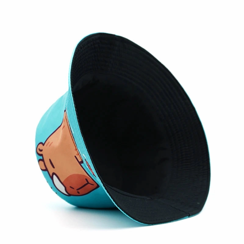 Capybara Blue Reversible Bucket Hat