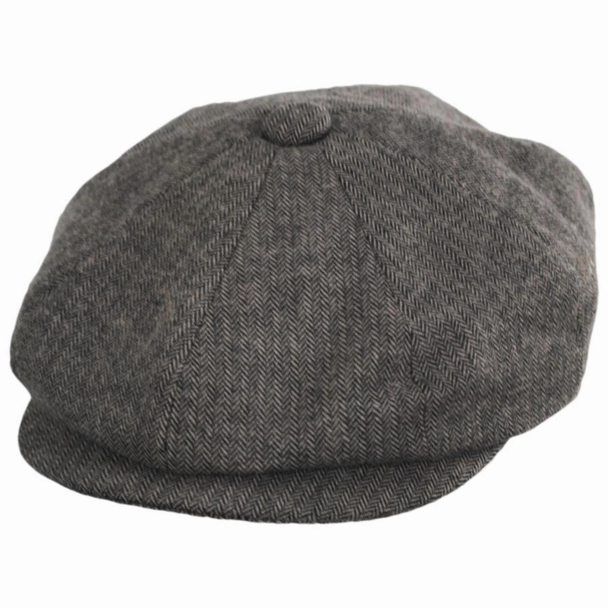 Cardiff Cotton Herringbone Newsboy Cap