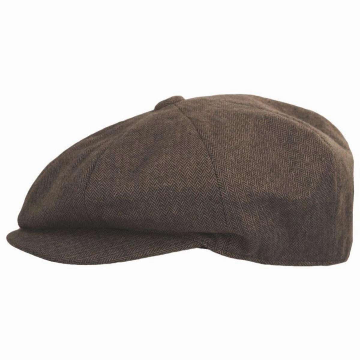 Cardiff Cotton Herringbone Newsboy Cap