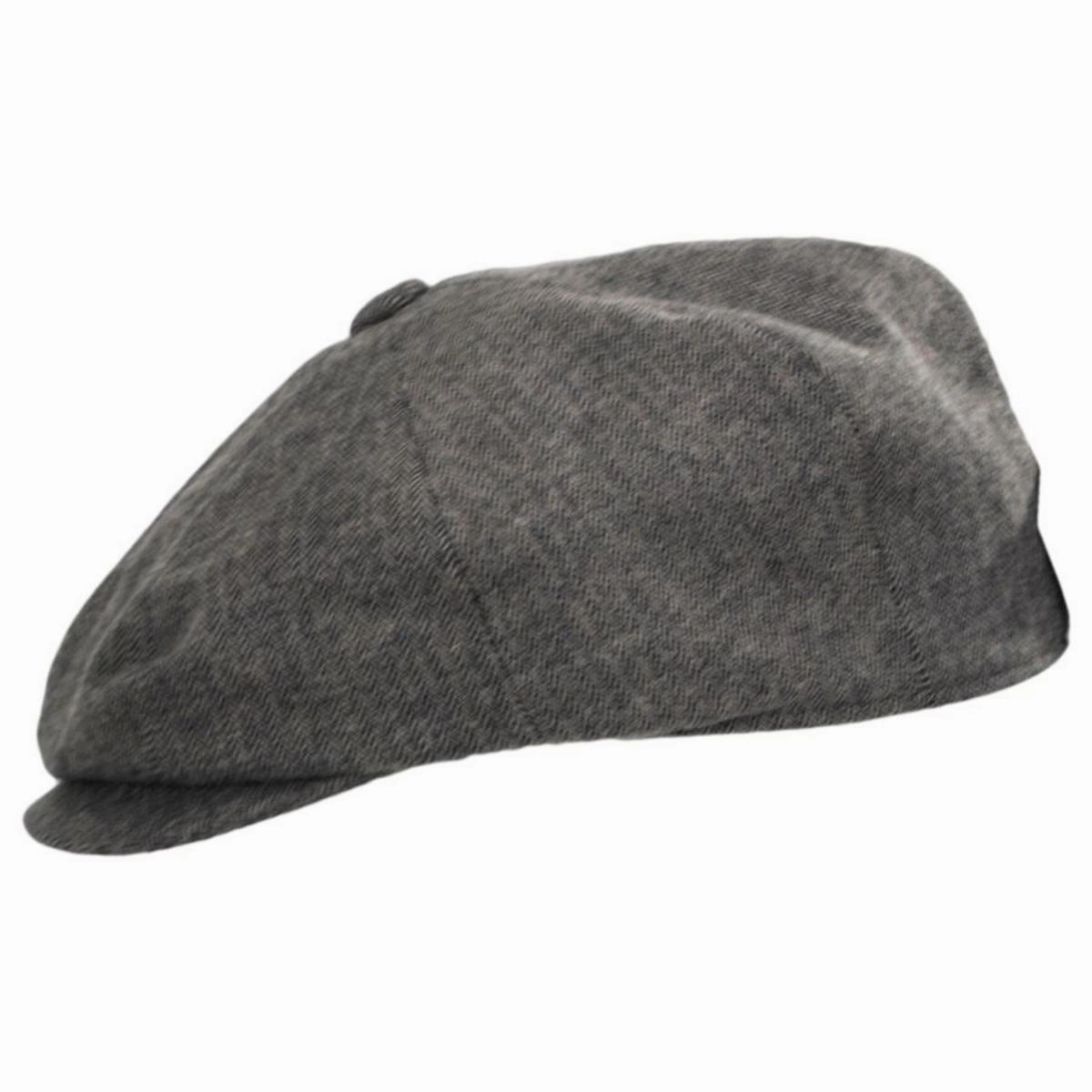 Cardiff Cotton Herringbone Newsboy Cap