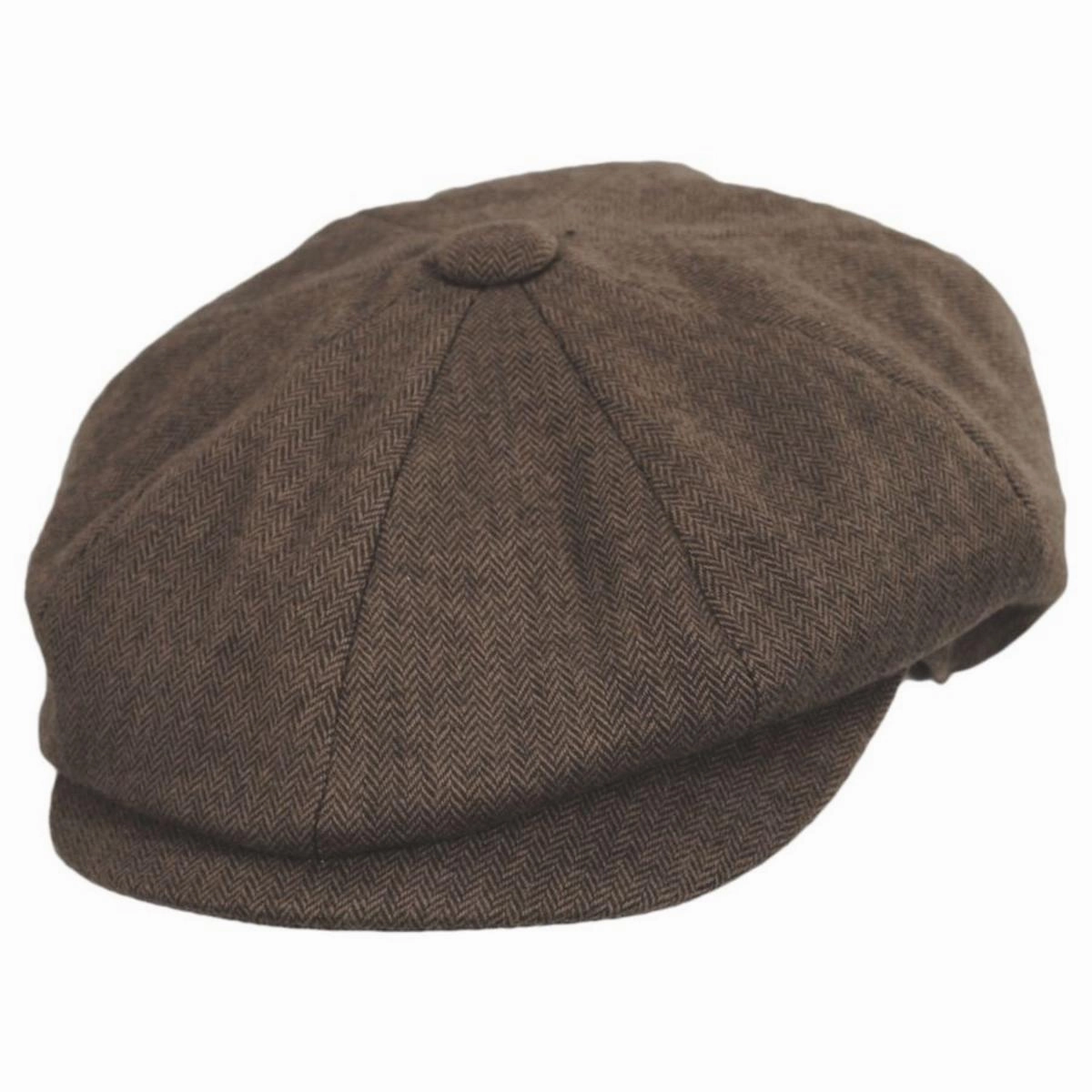 Cardiff Cotton Herringbone Newsboy Cap