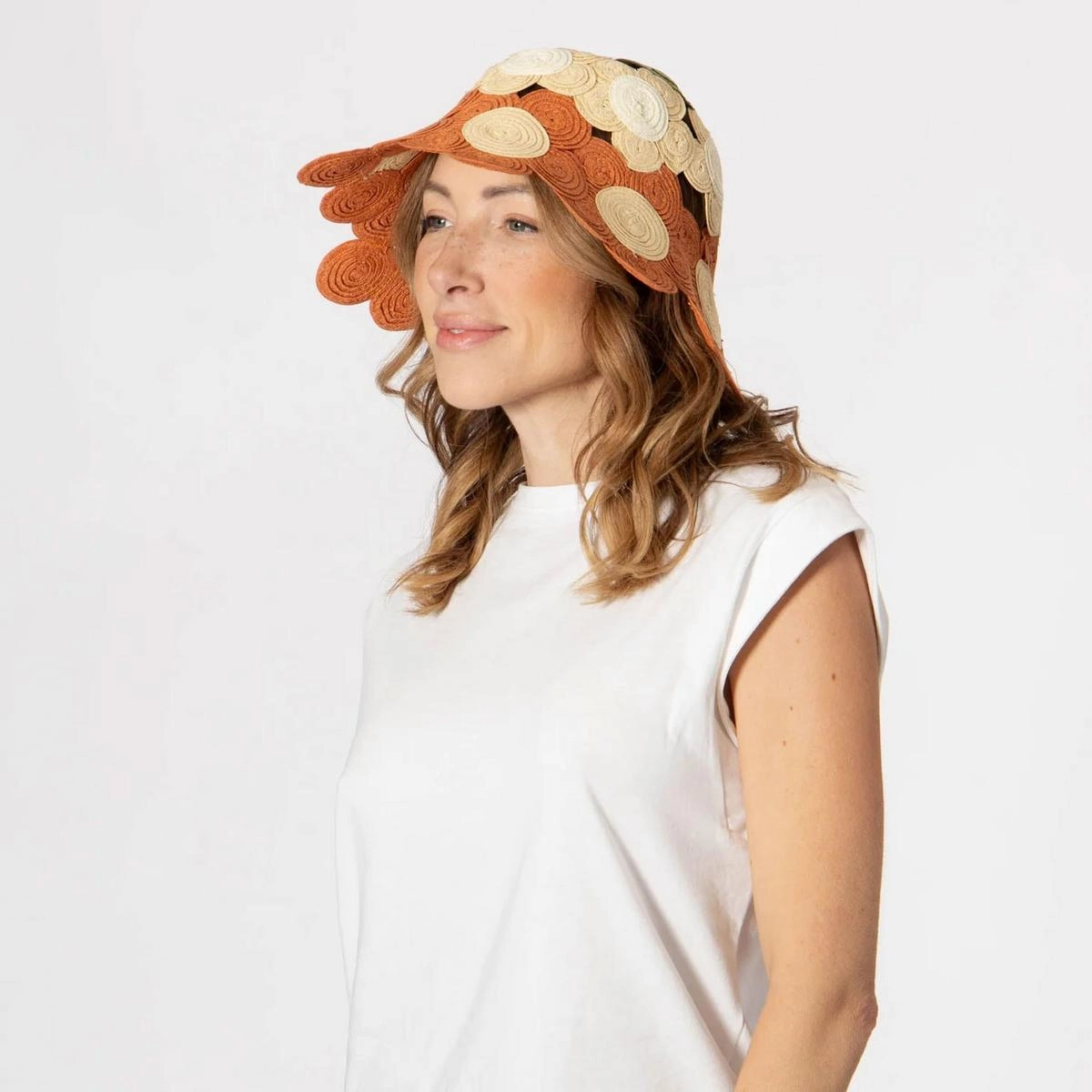Carmen Toyo Straw Flower Bucket Hat
