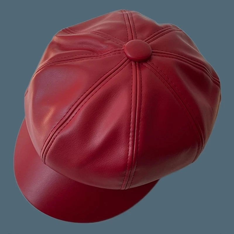 Casquette Gavroche Femme en Cuir - Chic