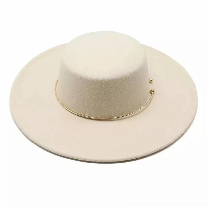 Castelnou Wide Brimmed Boater Hat