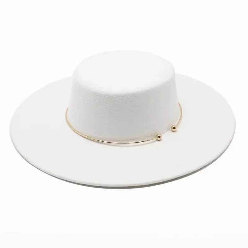 Castelnou Wide Brimmed Boater Hat