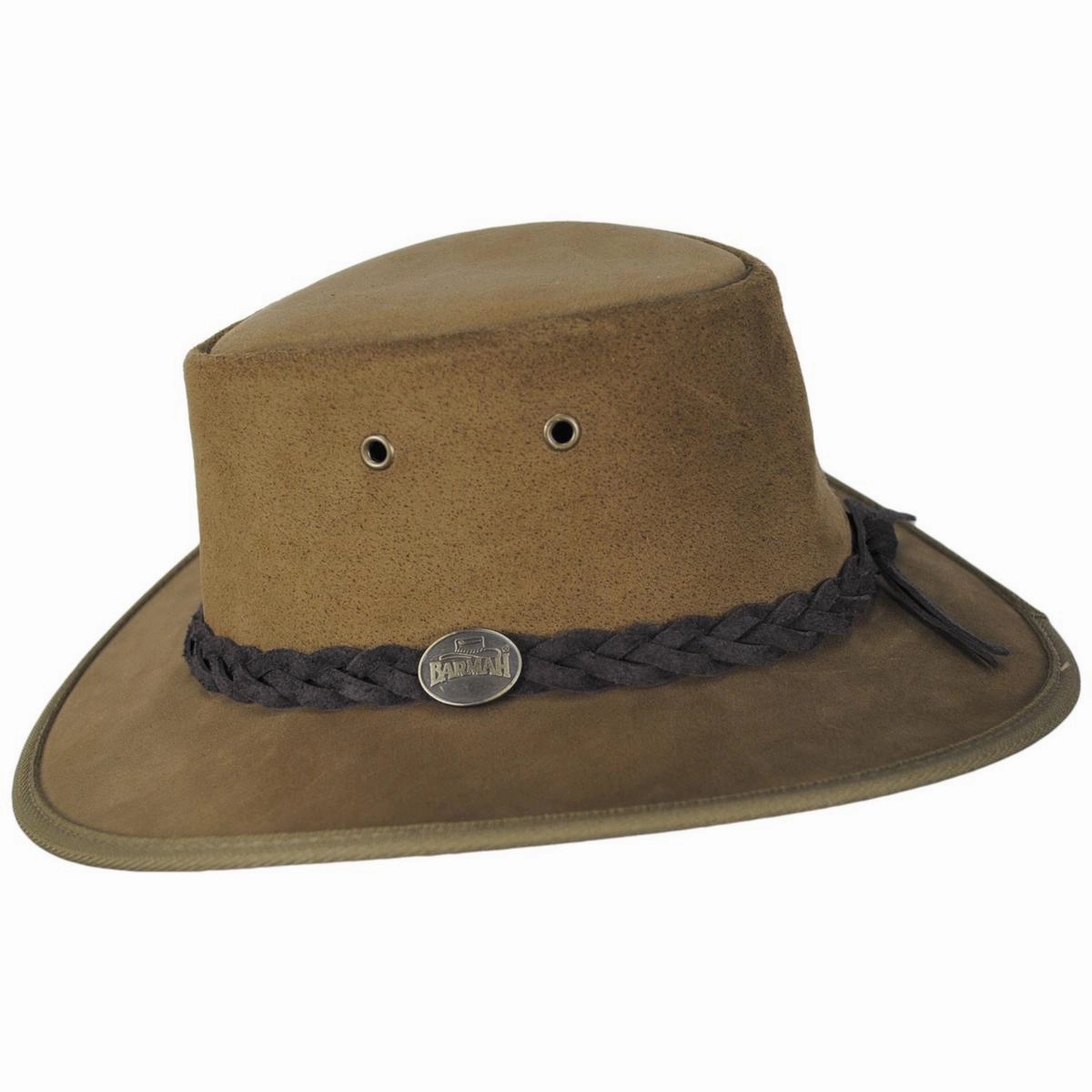 Cattle Suede Leather Foldaway Drover Hat