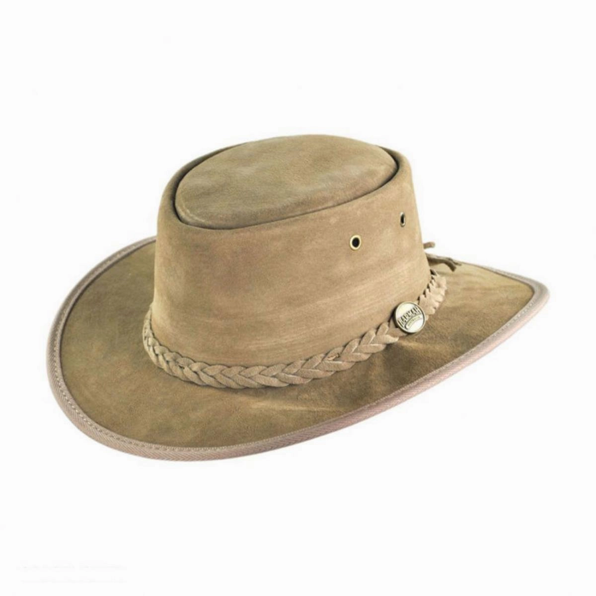 Cattle Suede Leather Foldaway Drover Hat