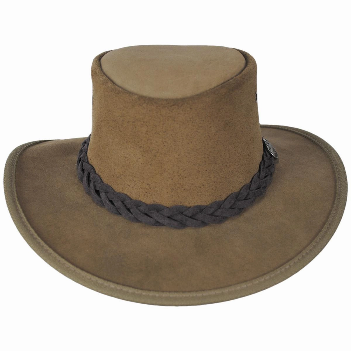 Cattle Suede Leather Foldaway Drover Hat