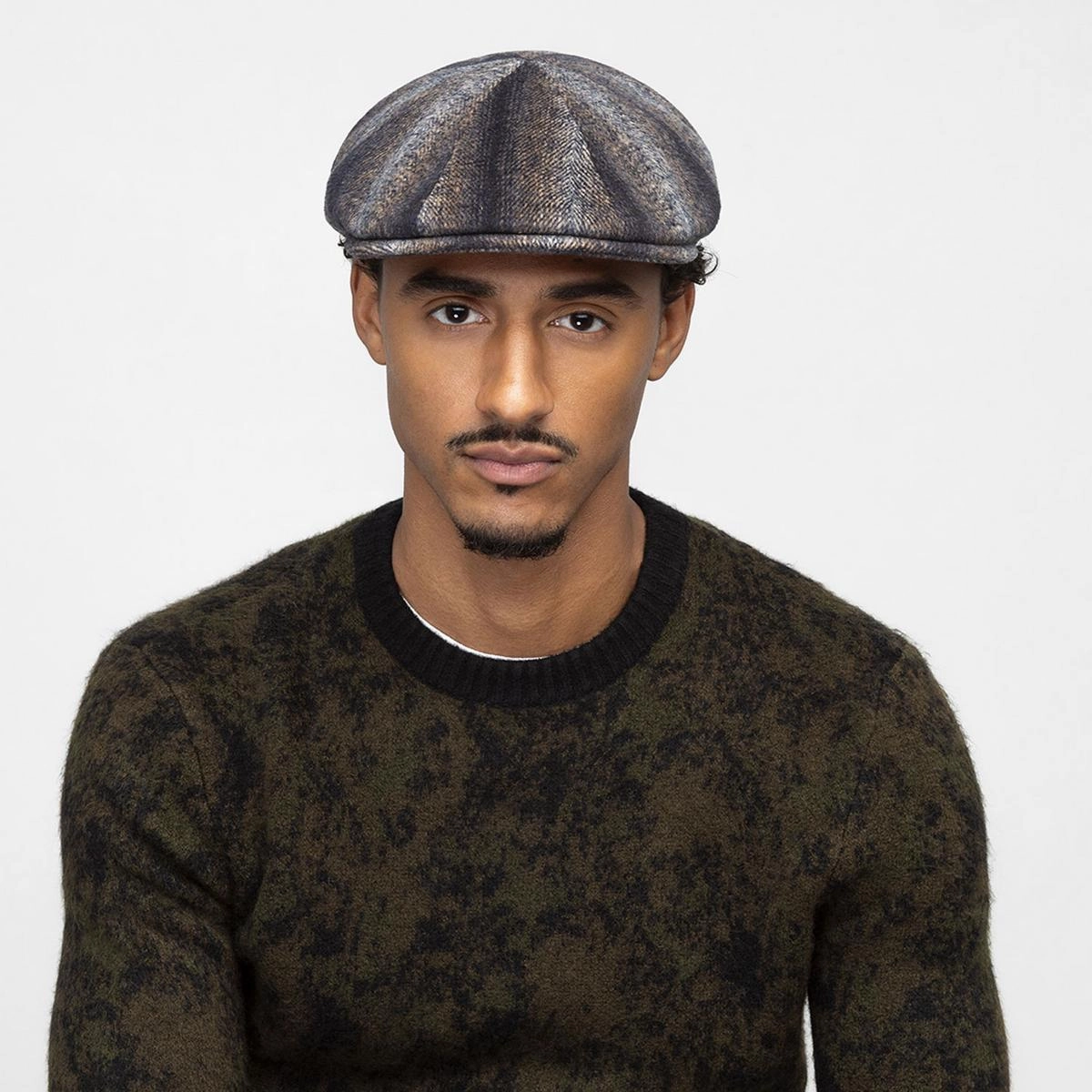 Chadwick Striped Newsboy Cap