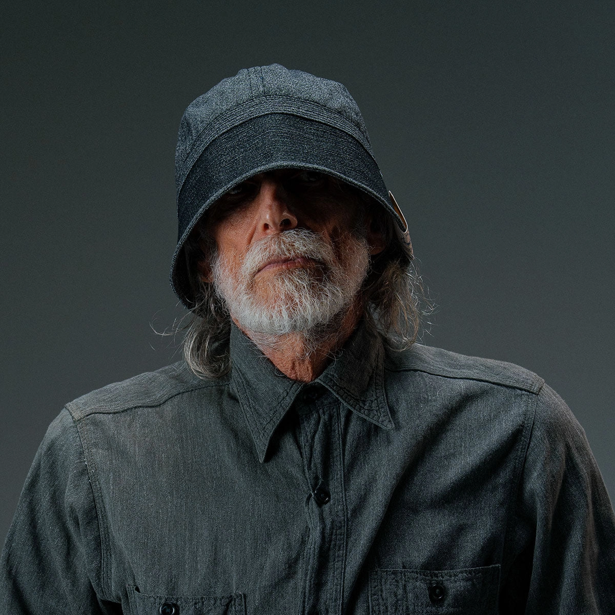 CHAMBRAY SAILOR HAT - Black