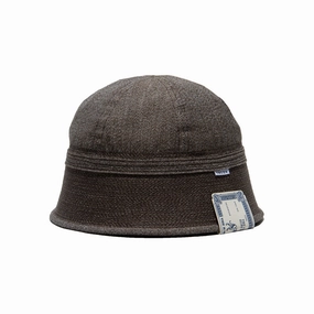 CHAMBRAY SAILOR HAT - Brown