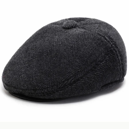 Chapman Winter Earflaps Wool Flat Cap
