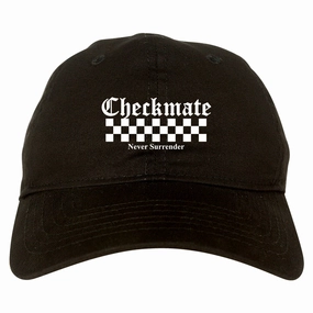 Checkmate Never Surrender Chess Mens Dad Hat