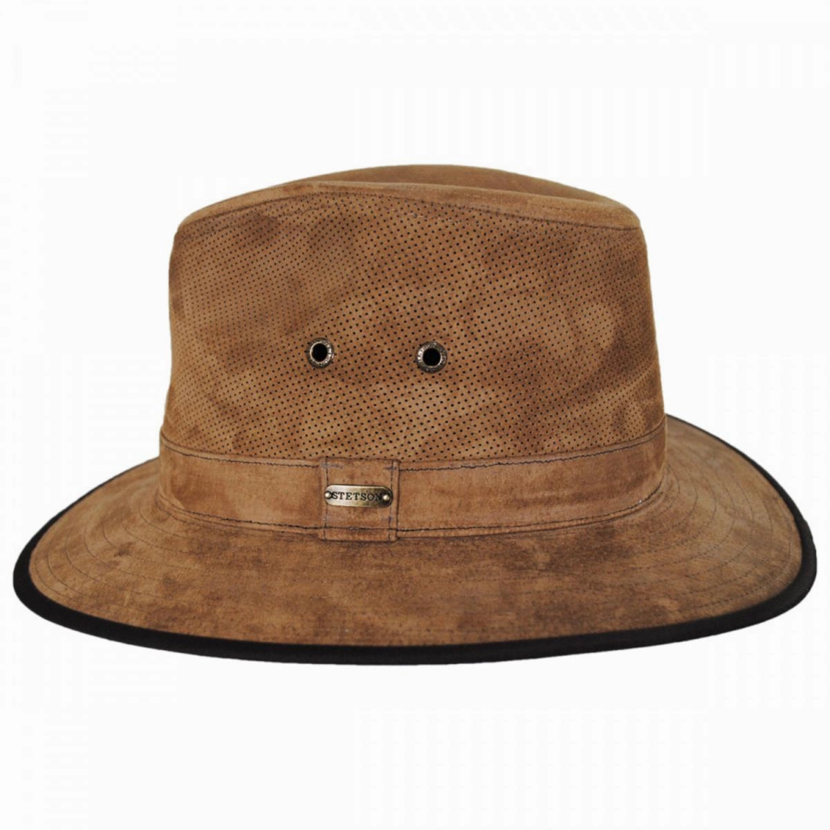 Chelan Suede Leather Safari Fedora Hat