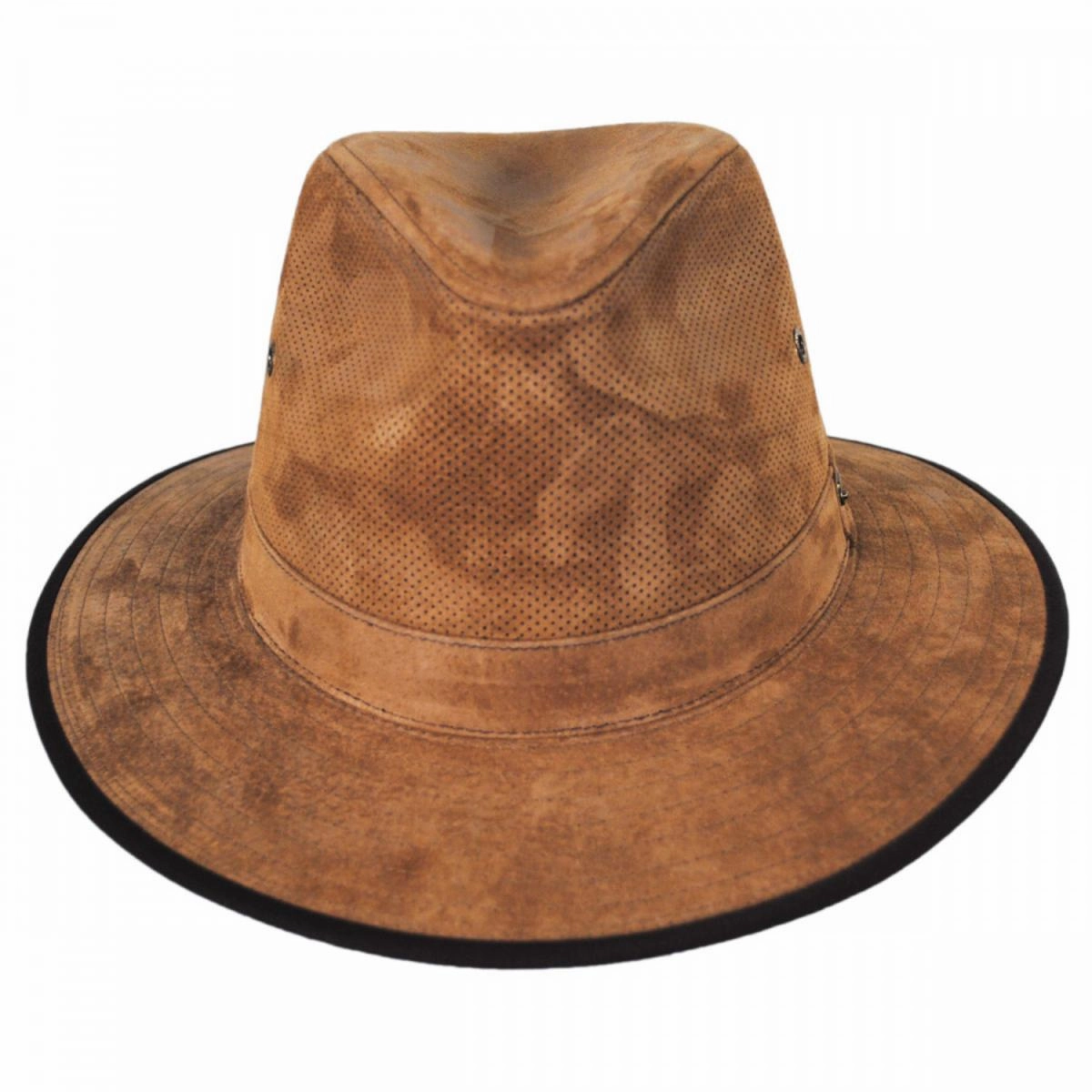 Chelan Suede Leather Safari Fedora Hat