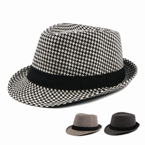 Chester Houndstooth Trilby Hat