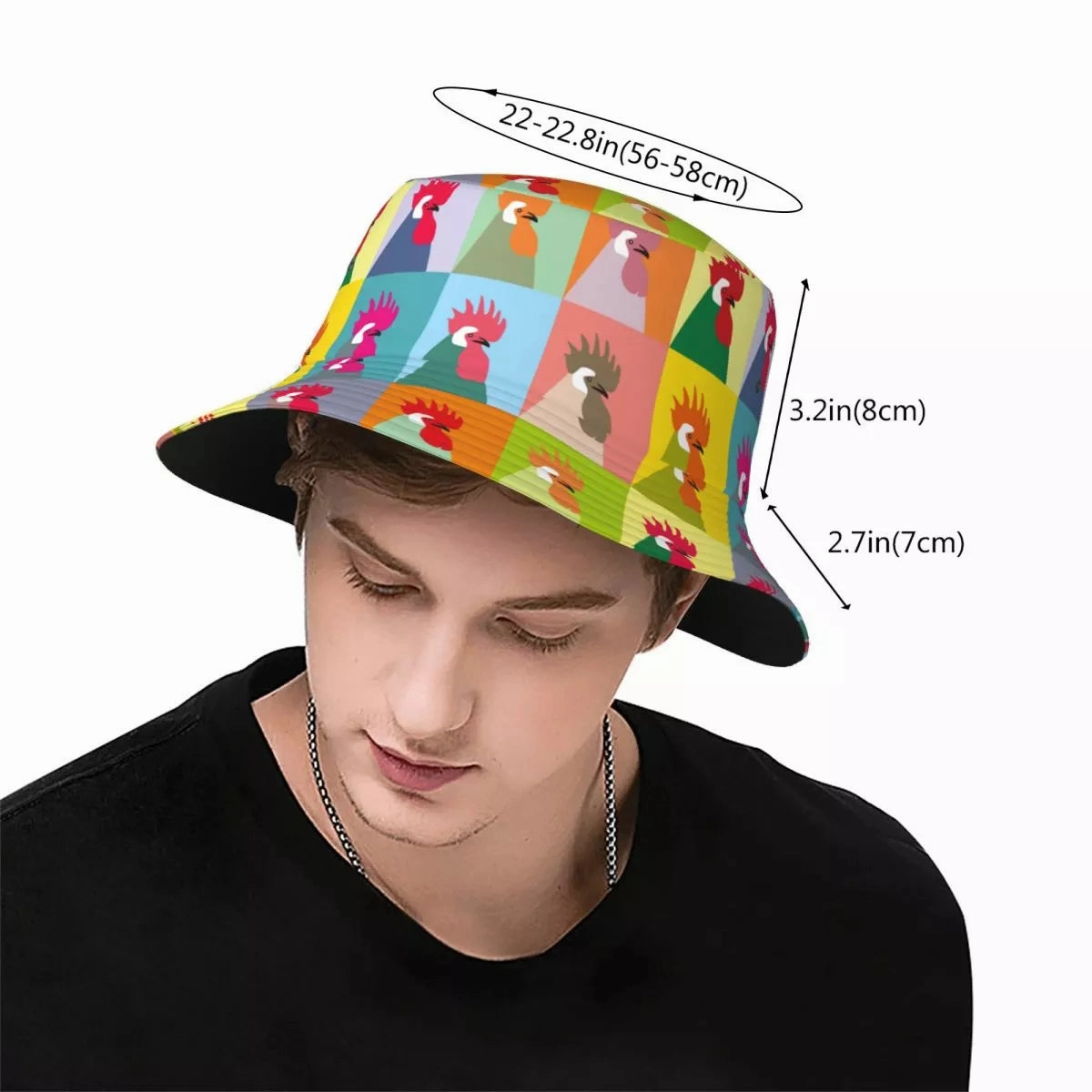 Chicken Multicolor Bucket Hat