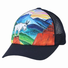 Child's Mountain Goat Trucker Snapback Baseball Cap