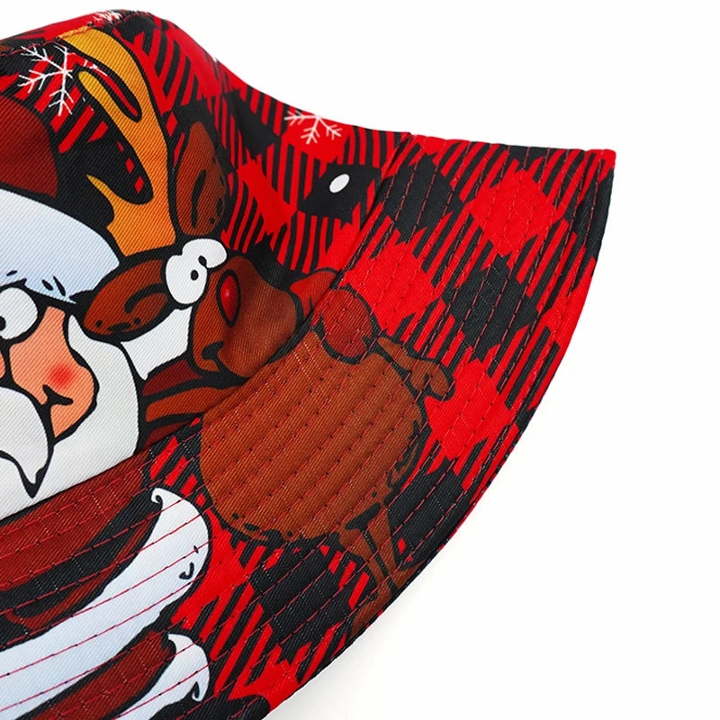 Christmas Santa Claus Reversible Bucket Hat