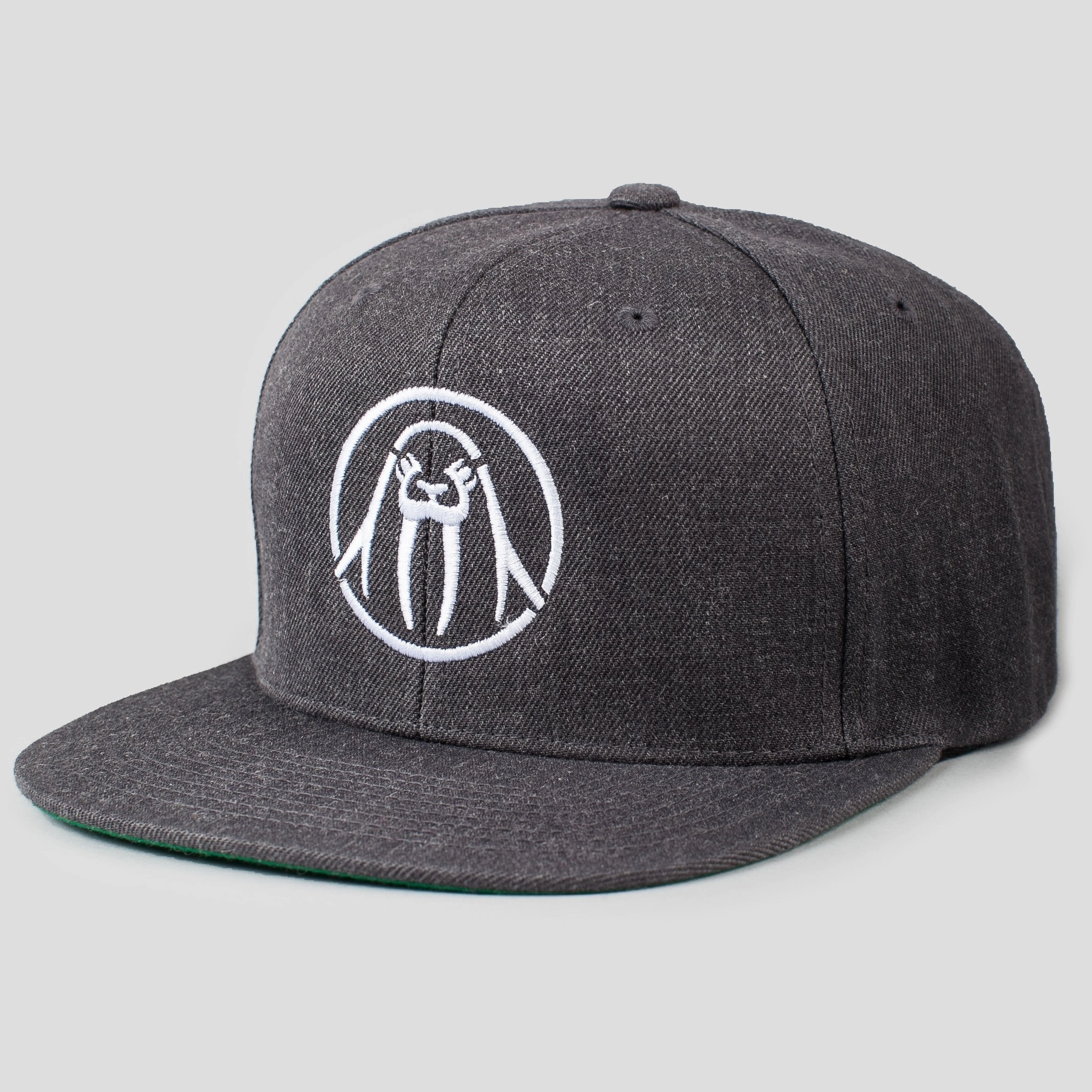 Circle Logo Snapback - Charcoal / White