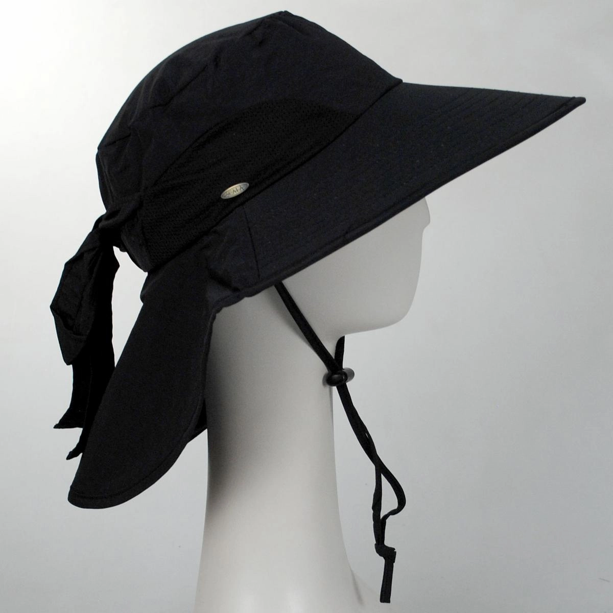 CLARICE NYLON TRAIL HAT WITH BOW