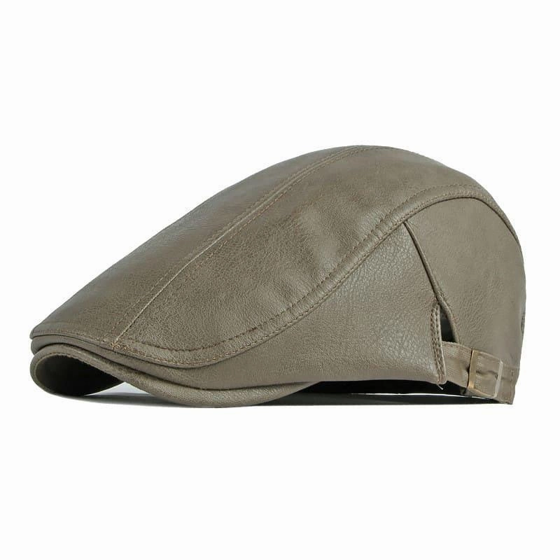 Clark Leather Flat Cap