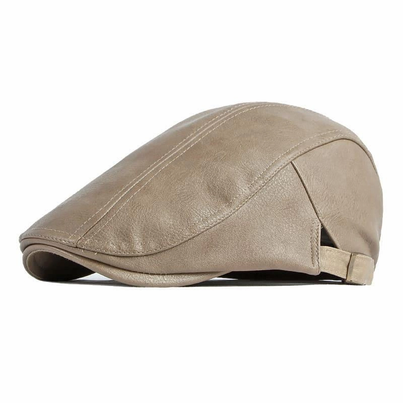 Clark Leather Flat Cap