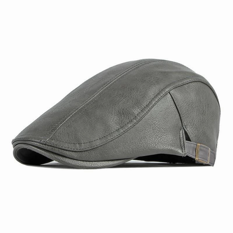 Clark Leather Flat Cap