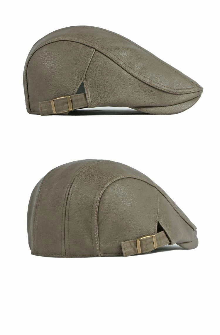 Clark Leather Flat Cap