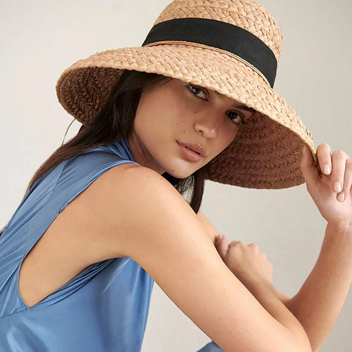Classic 5 Raffia Wide Braid Sun Hat
