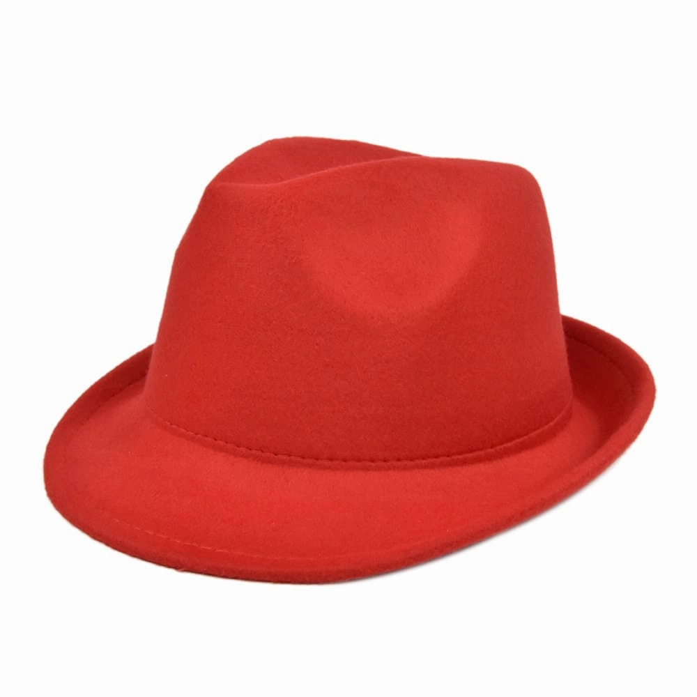 Classic Plain Felt Trilby Hat