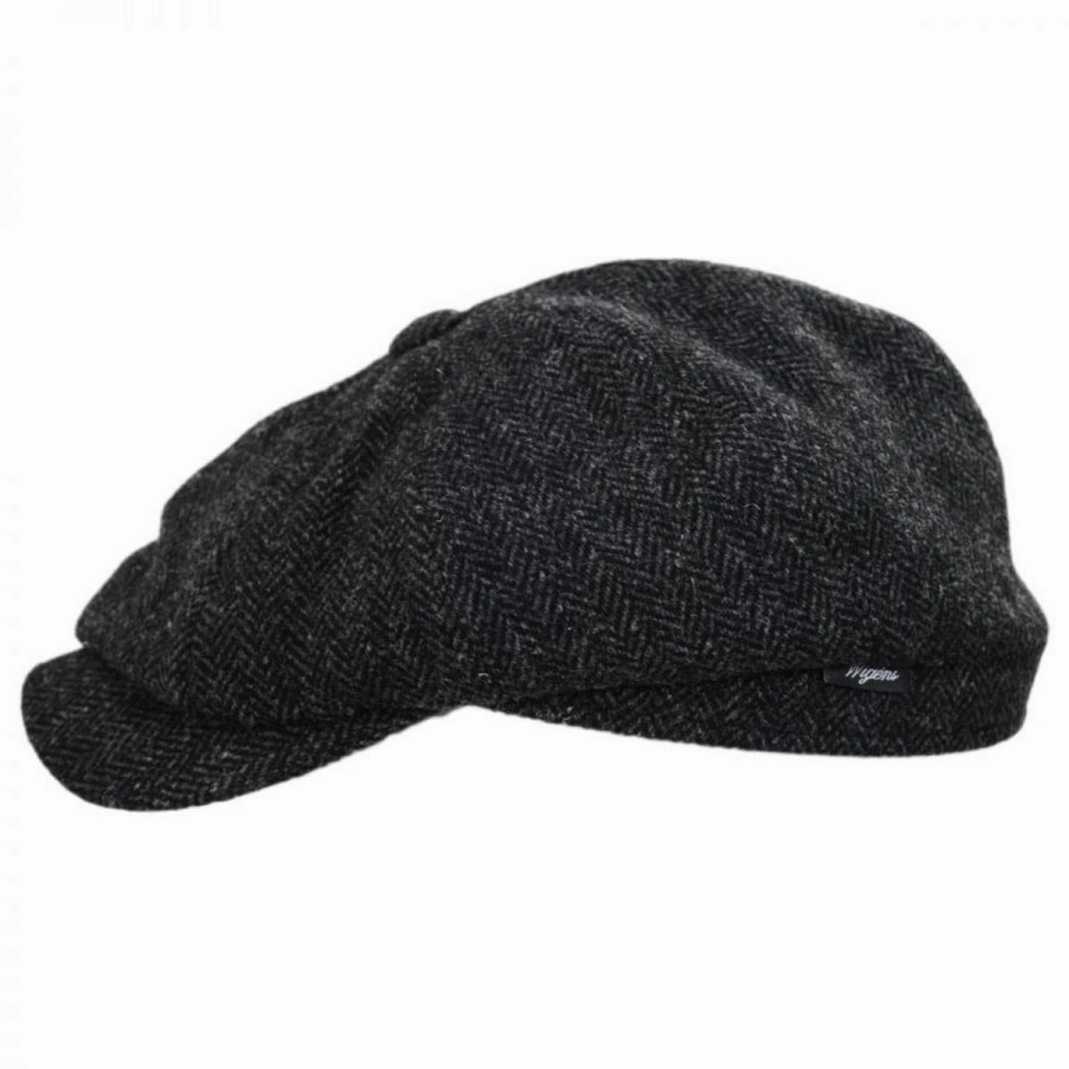 Classic Shetland Wool Herringbone Newsboy Cap