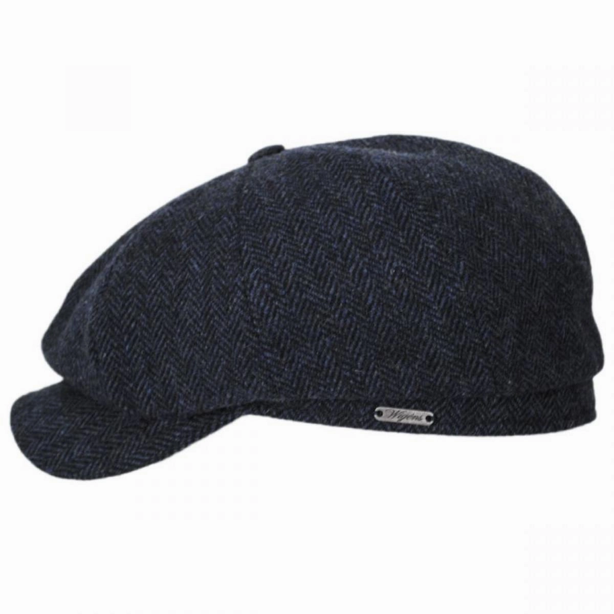 Classic Shetland Wool Herringbone Newsboy Cap