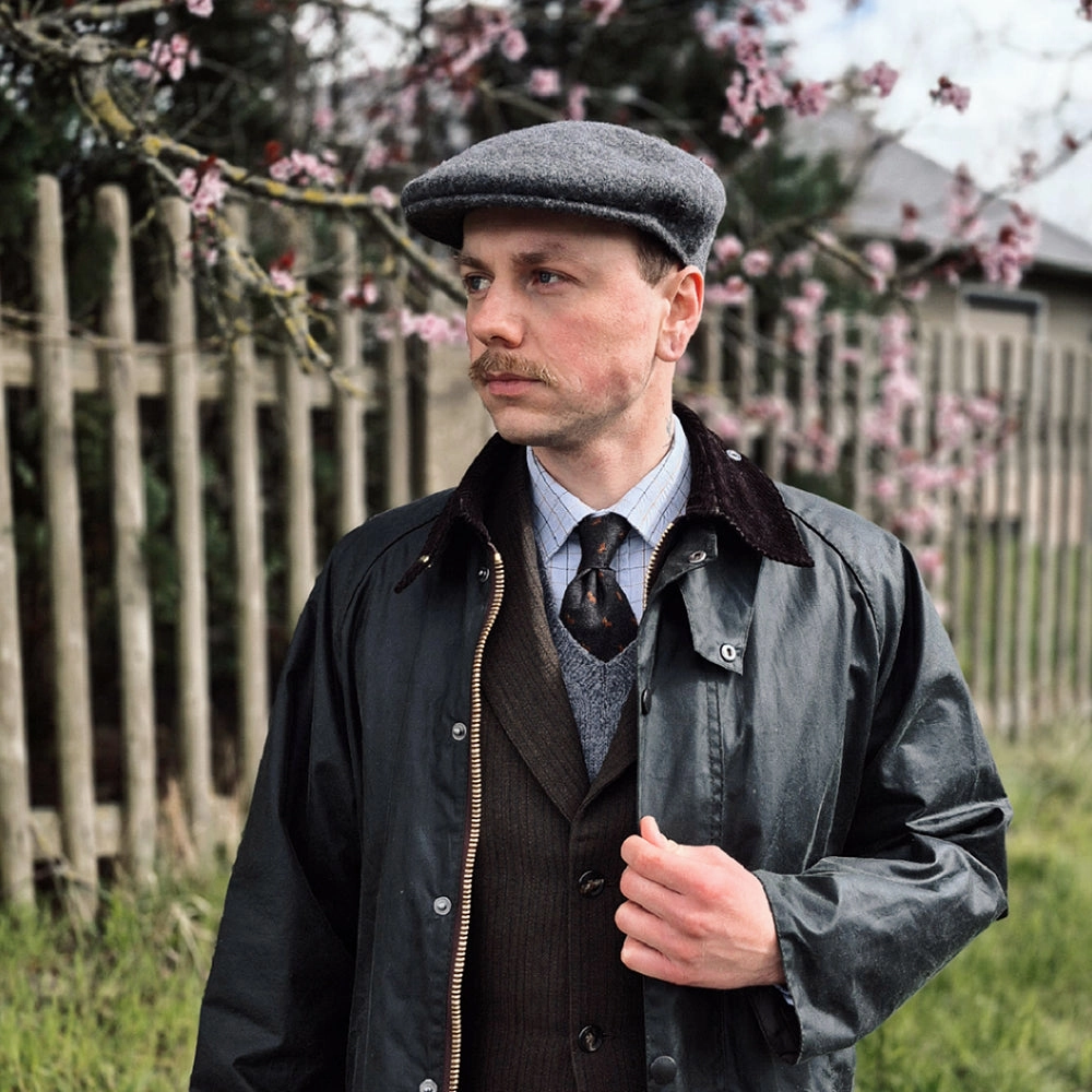 Classic Wool Flat Cap - Charcoal