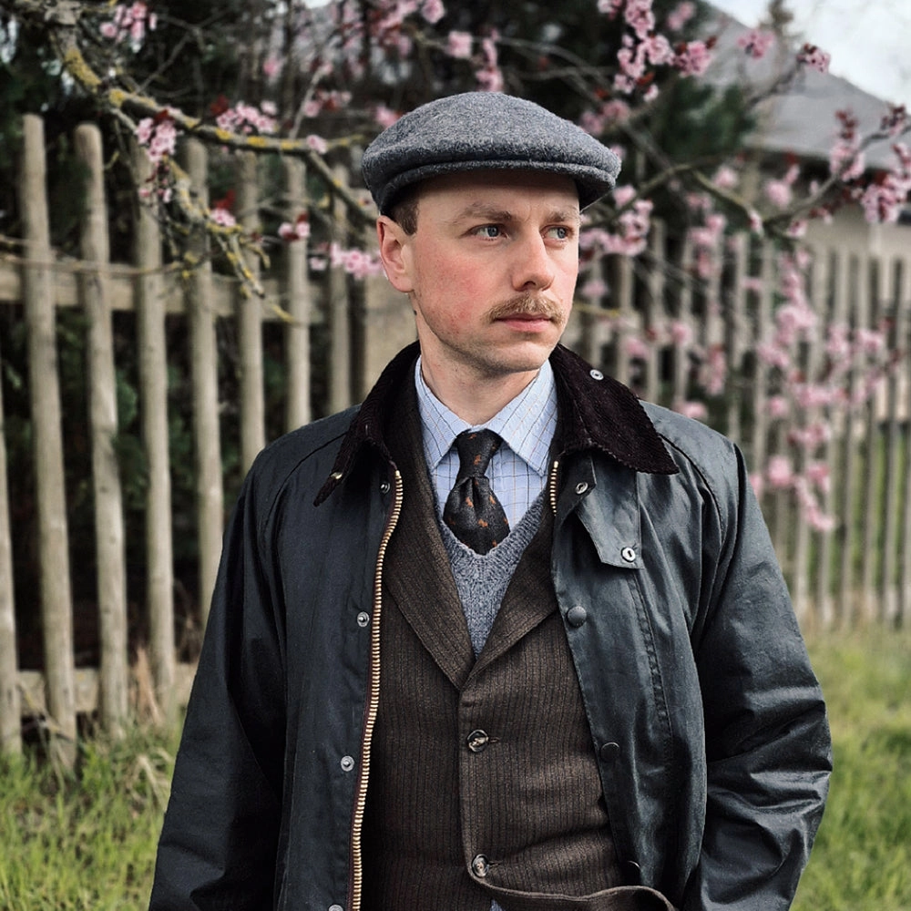 Classic Wool Flat Cap - Charcoal