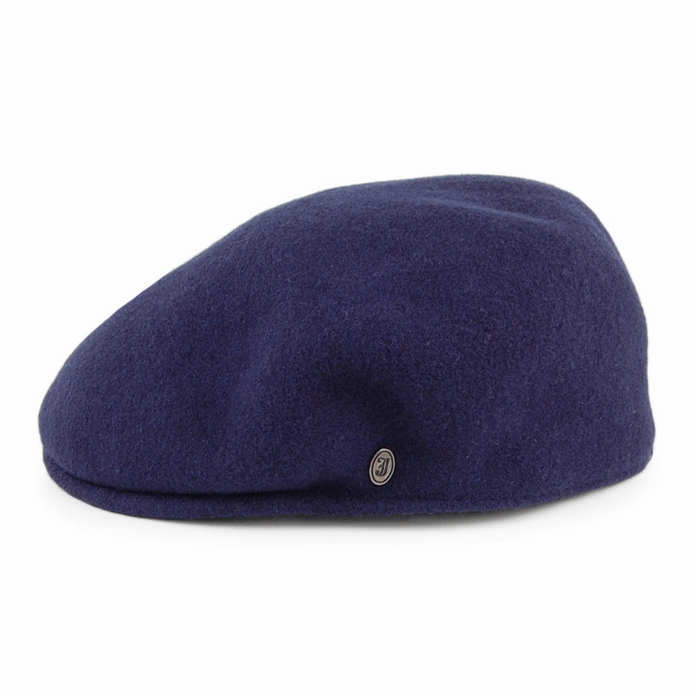 Classic Wool Flat Cap - Navy Blue
